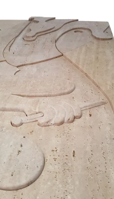 painel mural cnw the carver mármore travertino romano home adriano ferraz