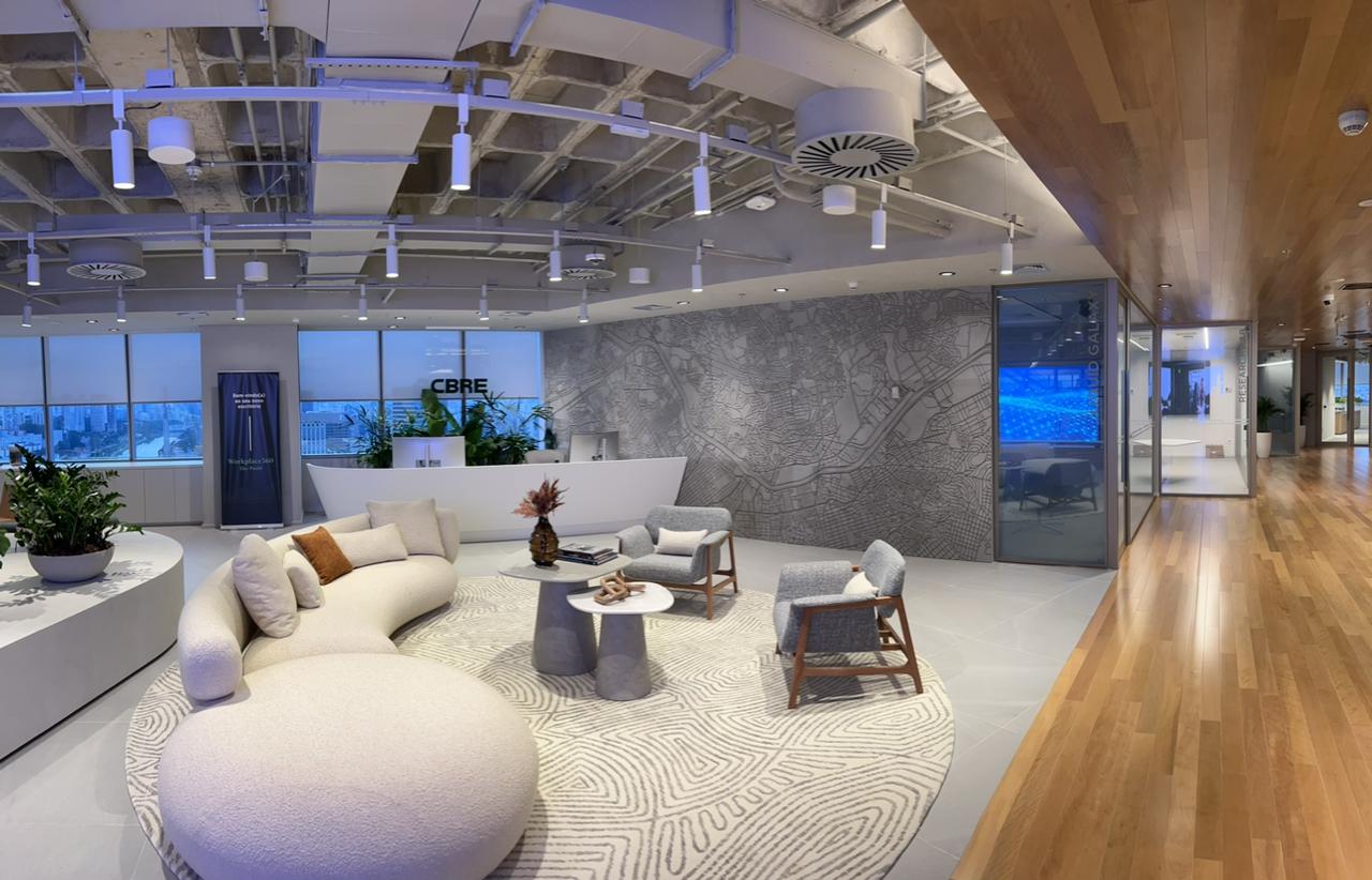 Mapa da Cidade de São Paulo com acabamento visual de Concreto Arquitetônico